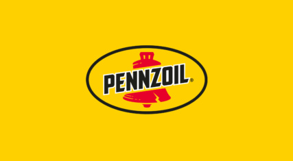 Pennzoil logo on a yellow background
