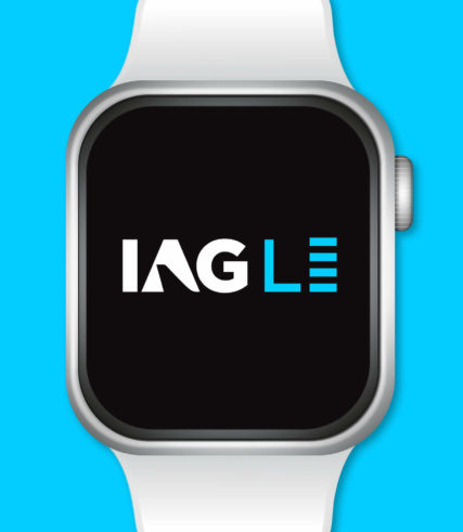 IAG - Logo displayed on a smart watch